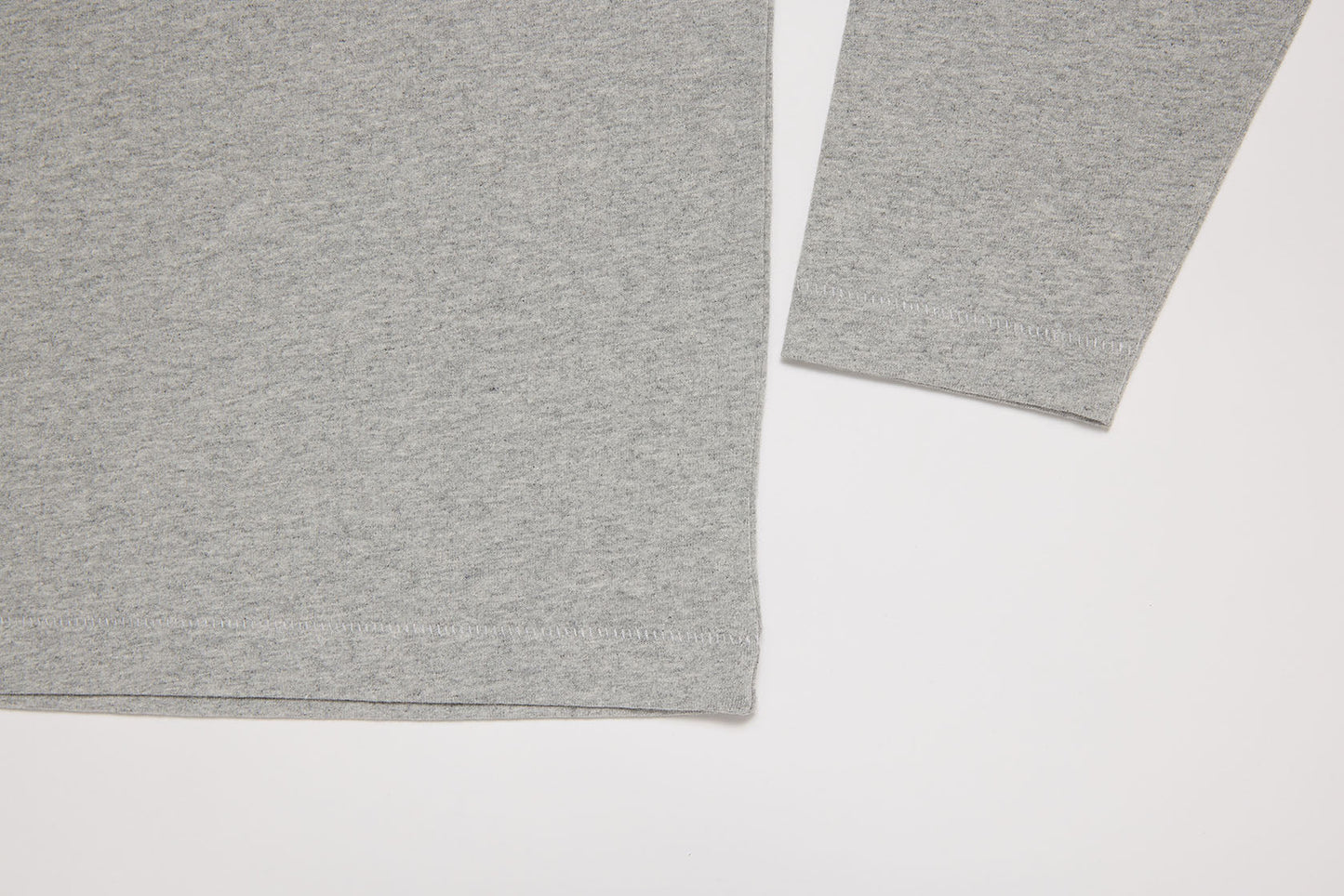 Mock Neck Long Sleeve Tee (Heather Gray)