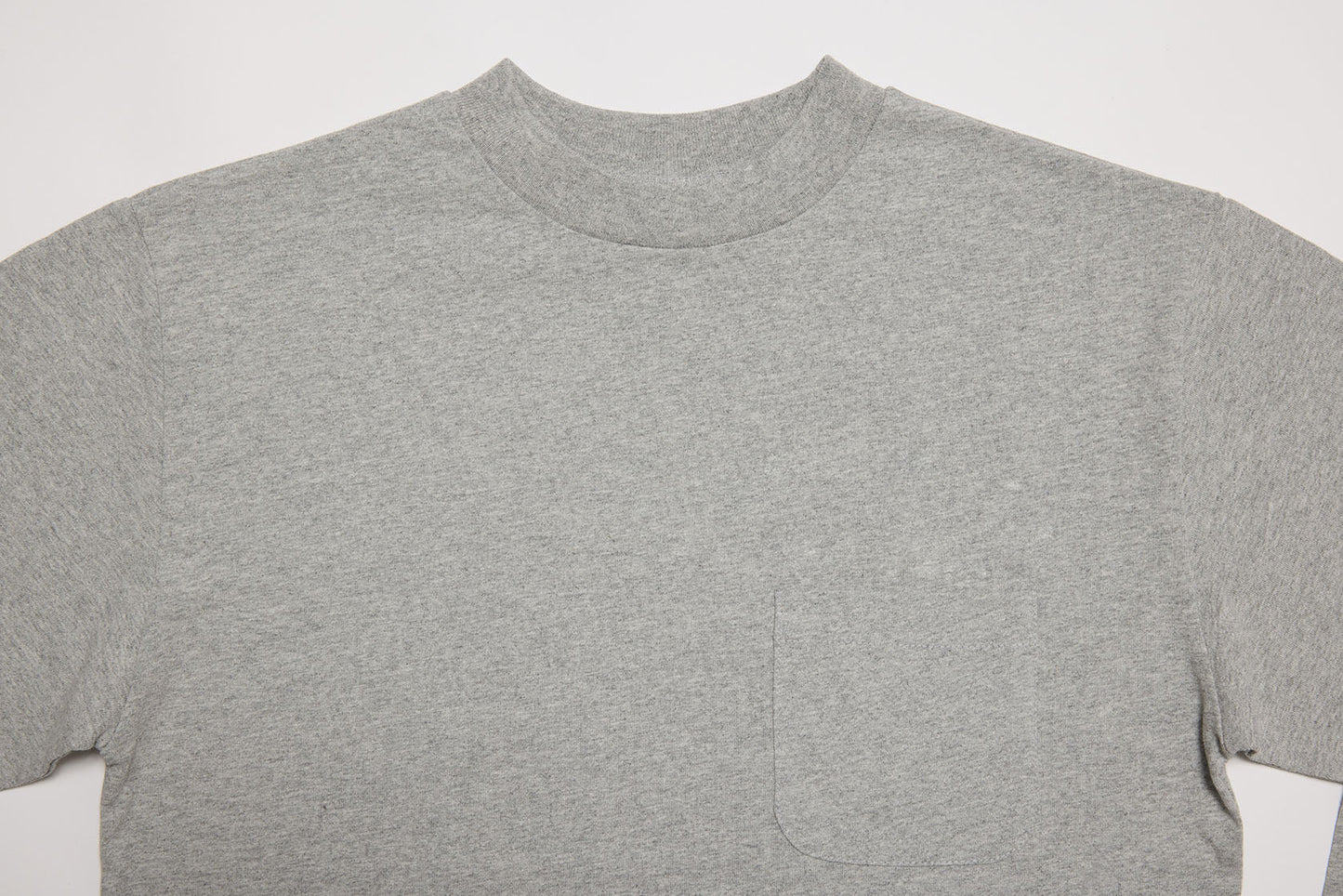 Mock Neck Long Sleeve Tee (Heather Gray)
