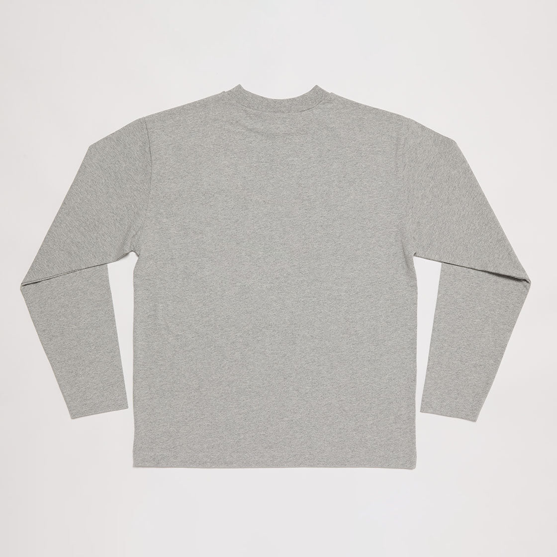 Mock Neck Long Sleeve Tee (Heather Gray)