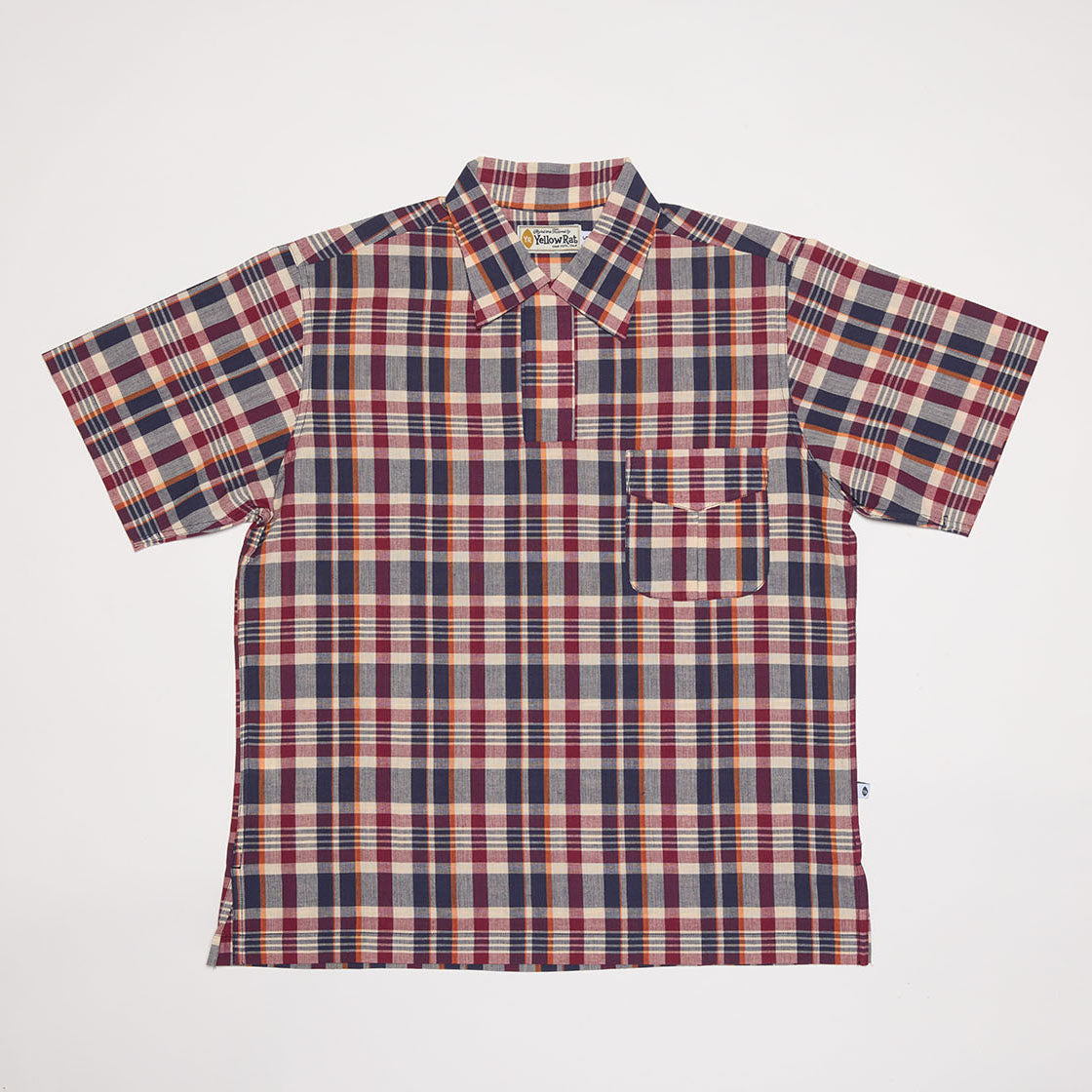 40s Pull-over Shirt (Navy x Wine)