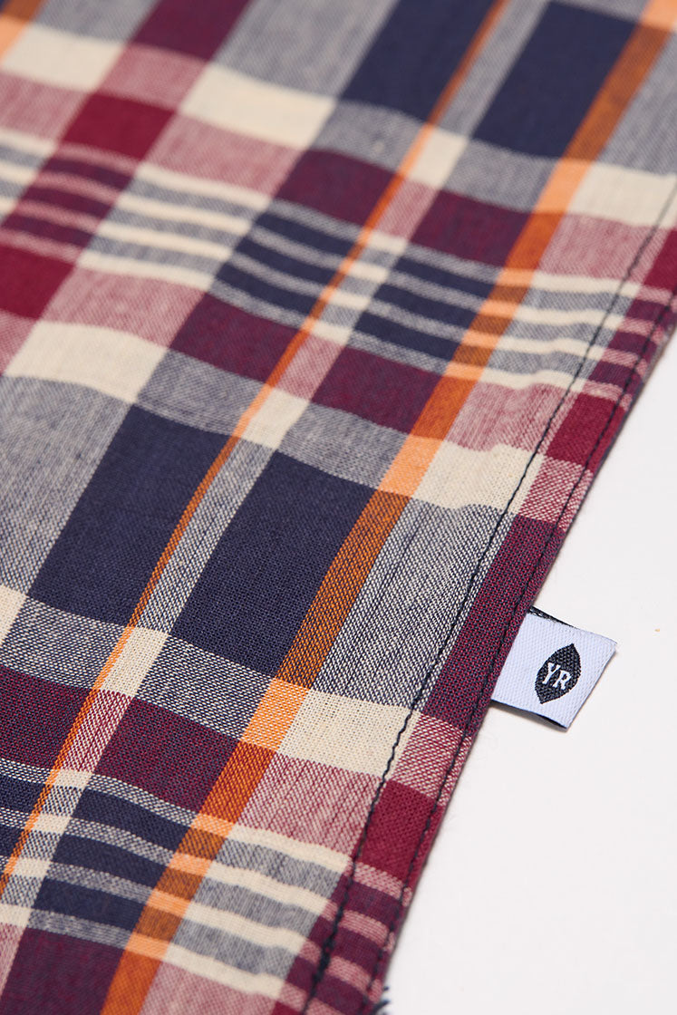 40s Pull-over Shirt (Navy x Wine)