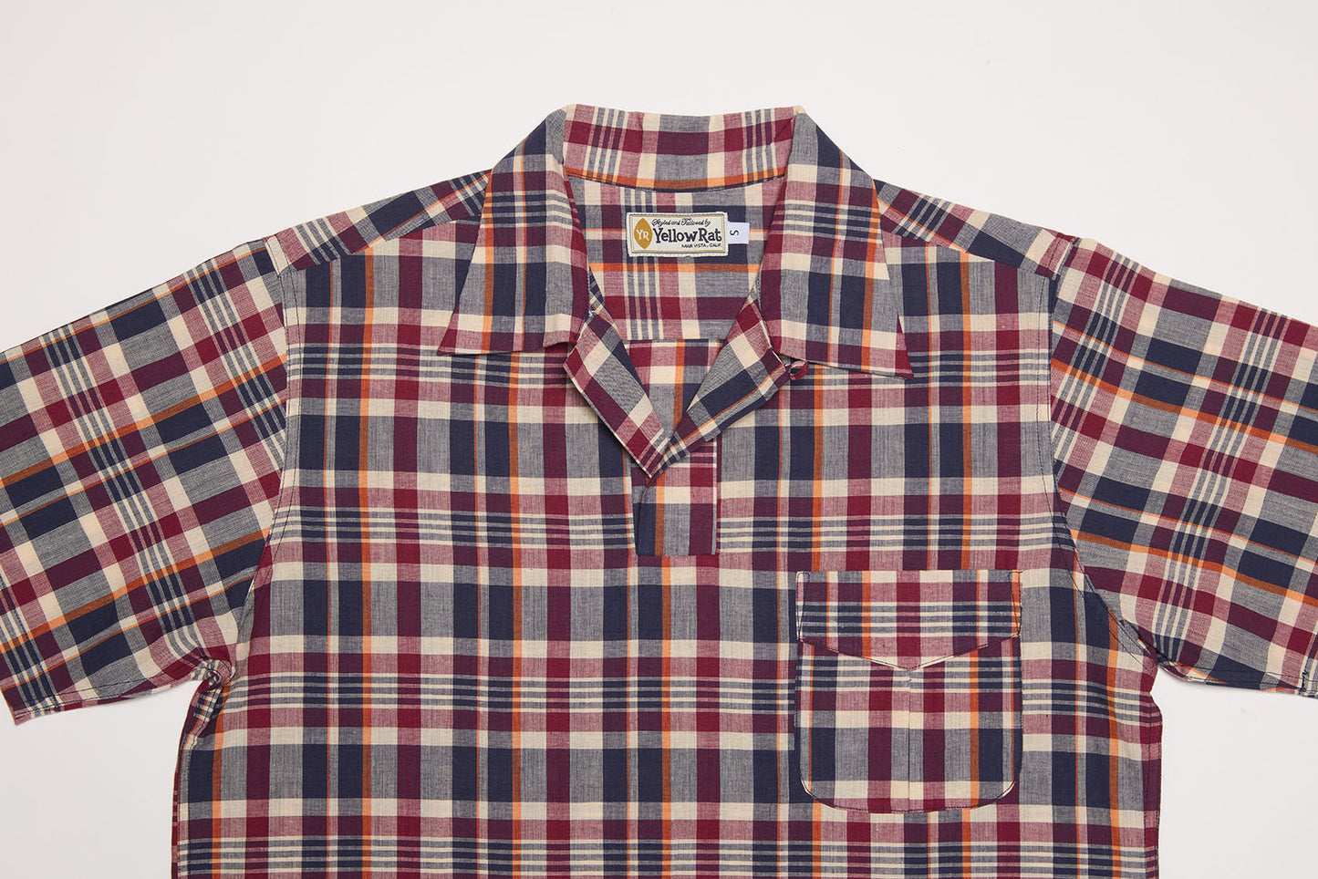 40s Pull-over Shirt (Navy x Wine)