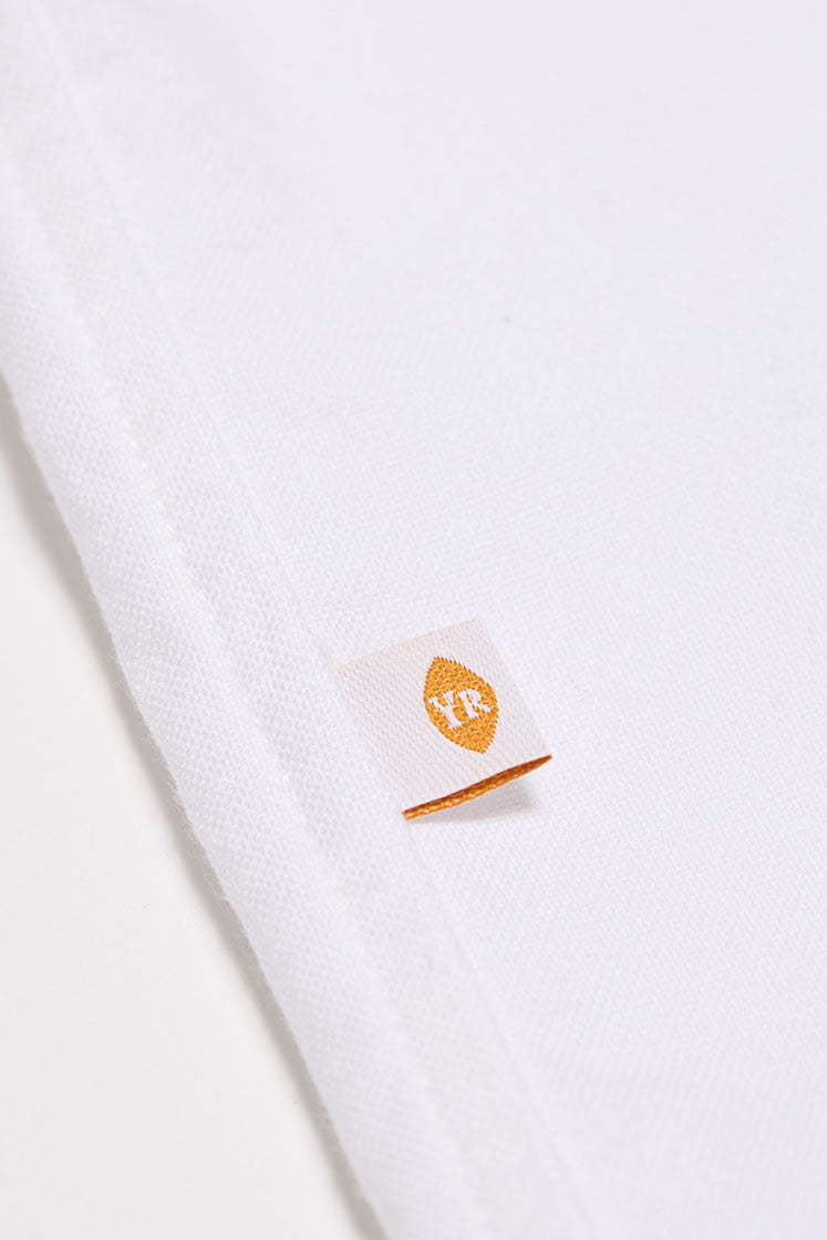 Long Sleeve Oxford Button-down Shirt (White)