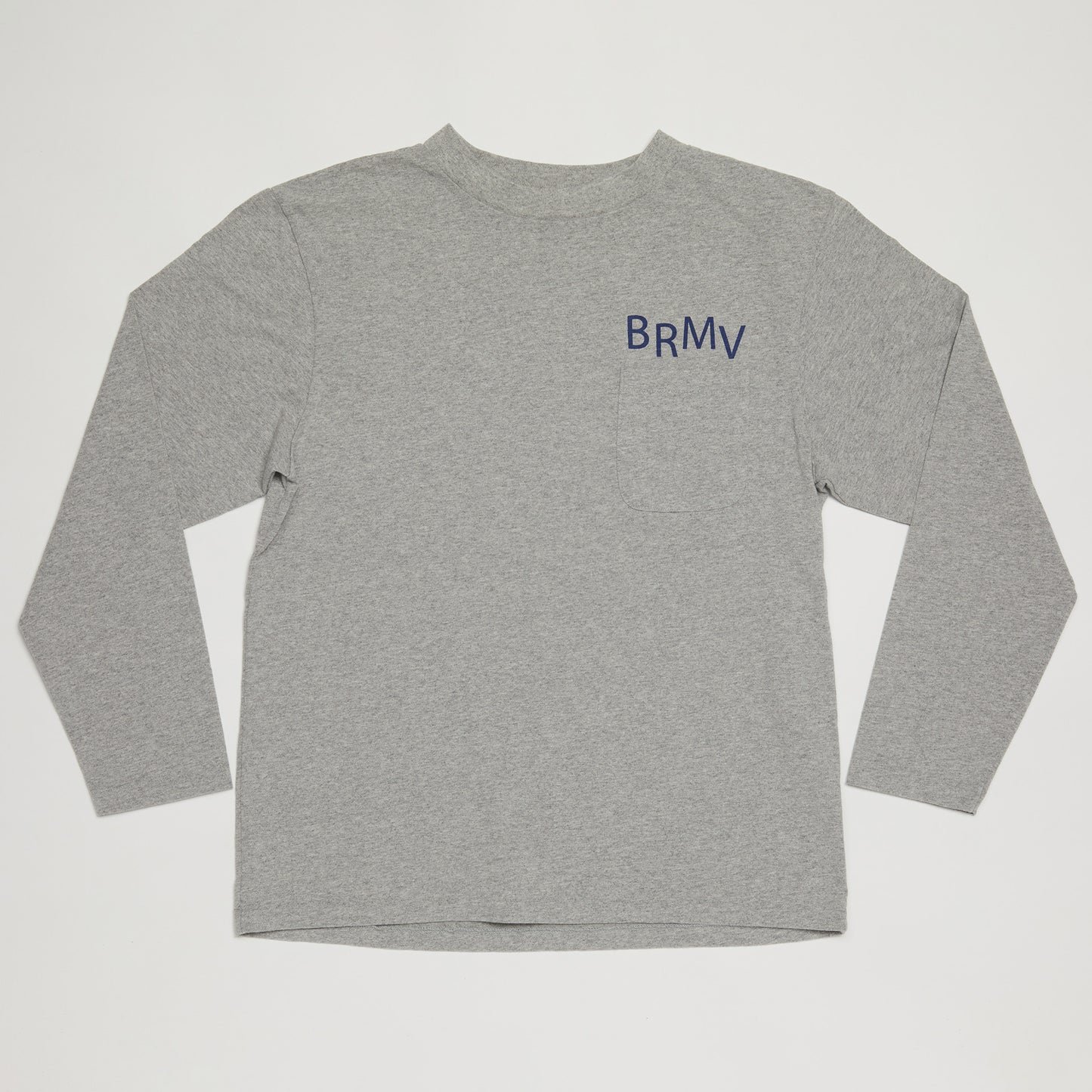BRMV Mock Neck Long Sleeve Tee (Heather Gray)