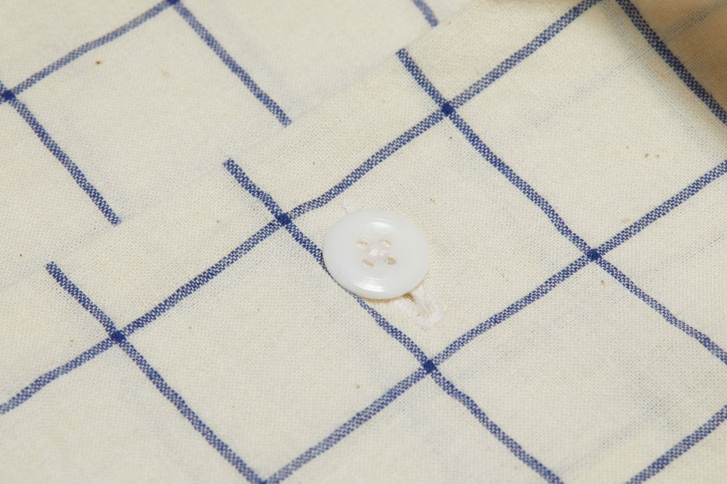 Round Collar Shirt (Navy x Natural)
