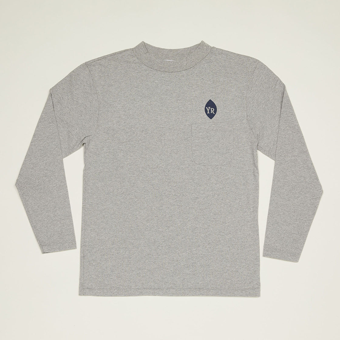 Oaklahoma Attitude Mock Neck Long Sleeve T-Shirt (Heather Gray)