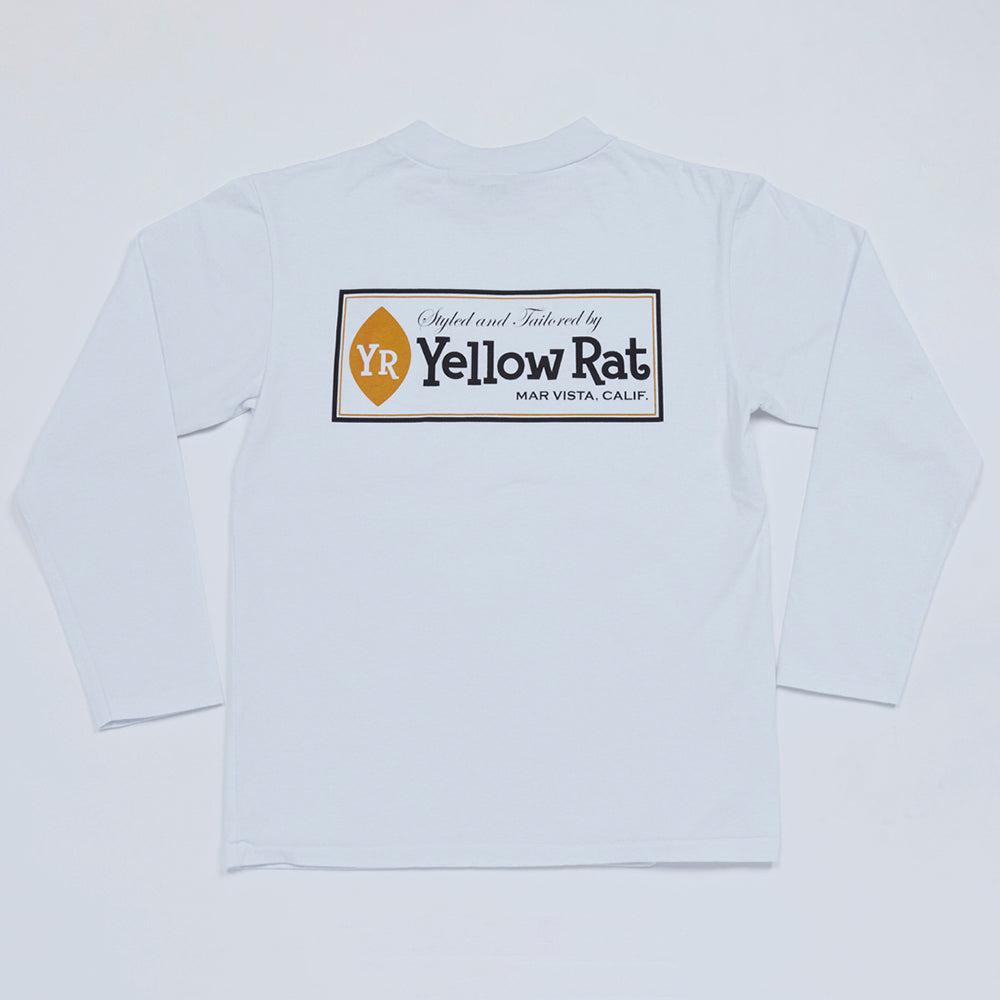 Classic Box Mock Neck Long Sleeve Tee (White)