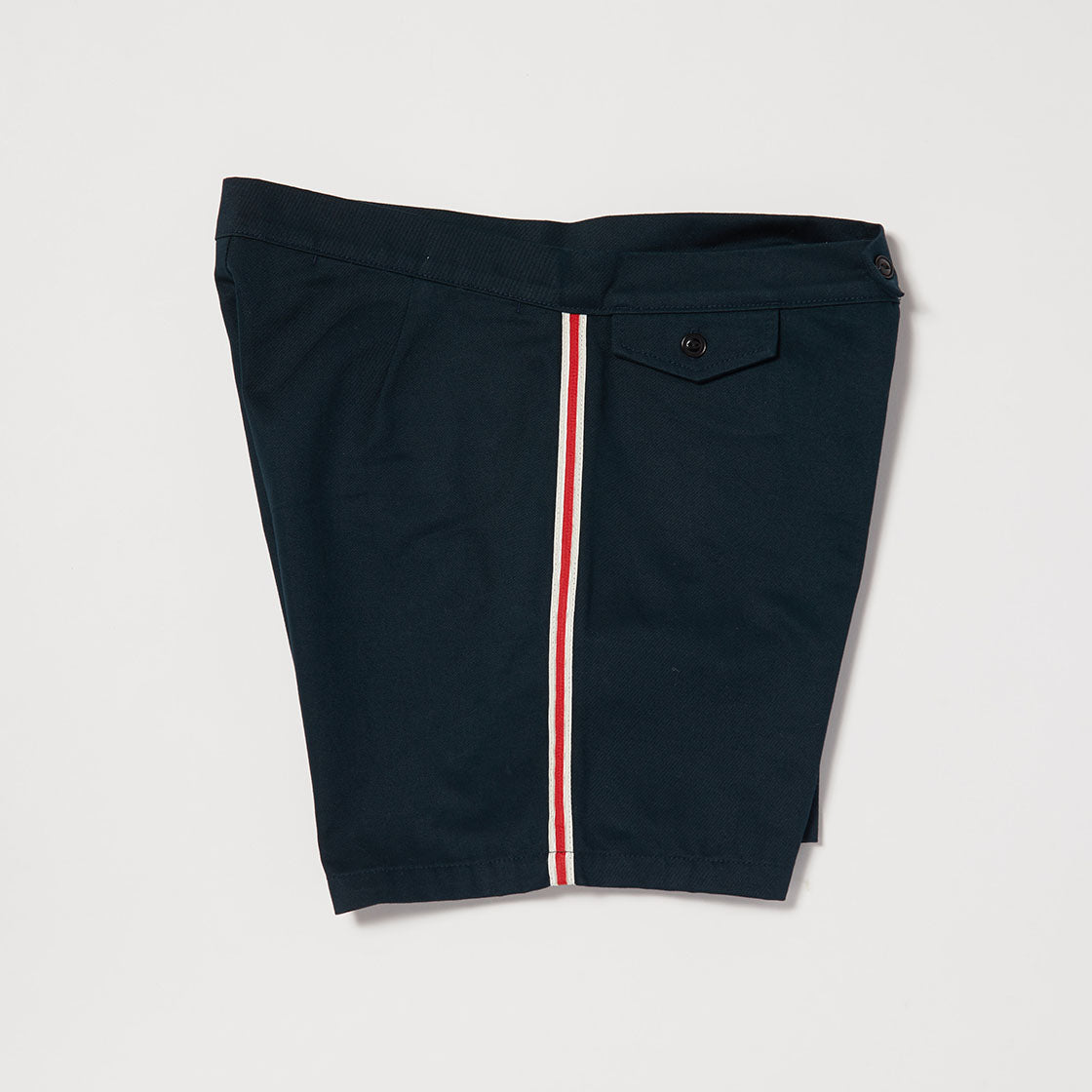 Kuhi-O Trunks (Navy w/ White and Red Stripe)