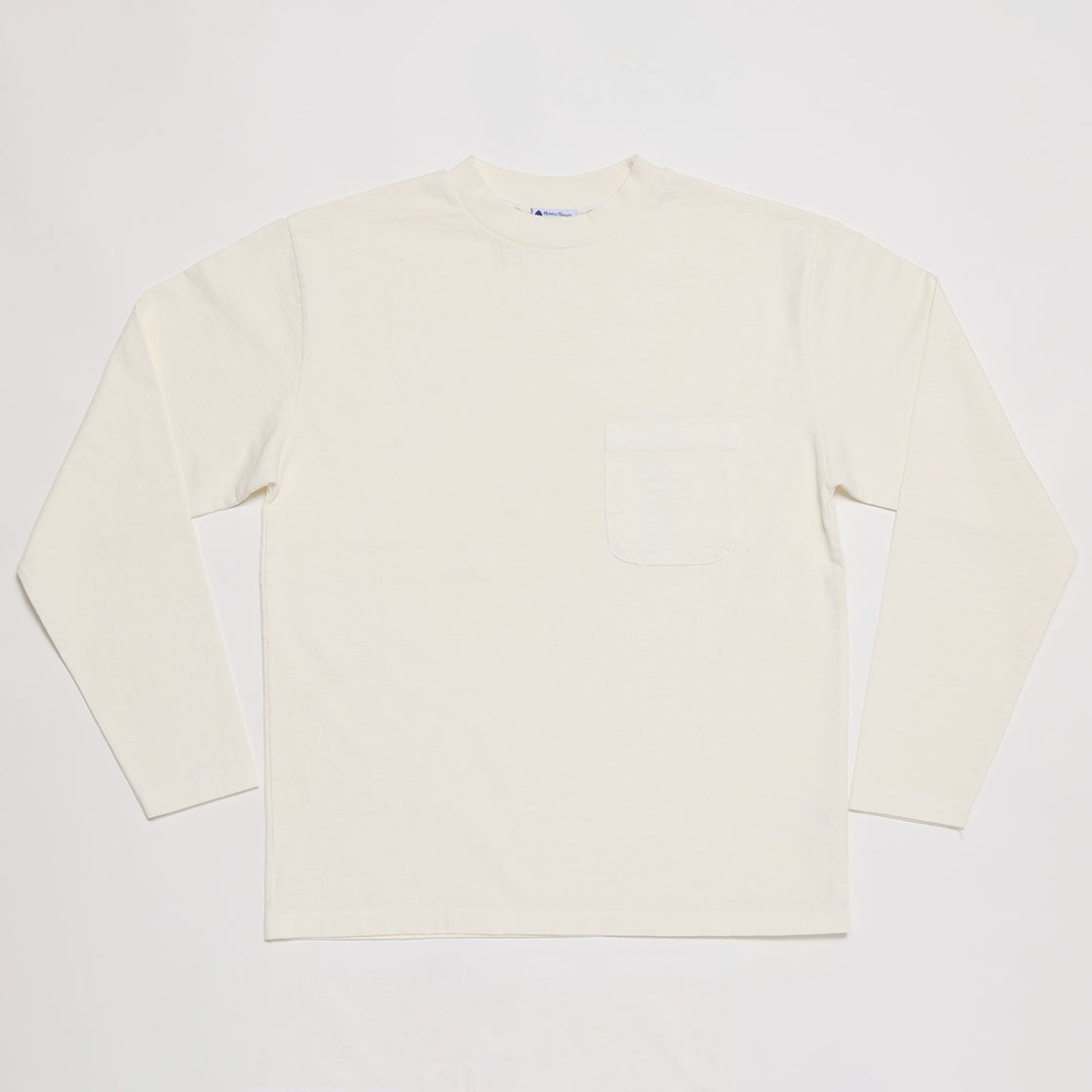 Mock Neck Long Sleeve Tee (White)