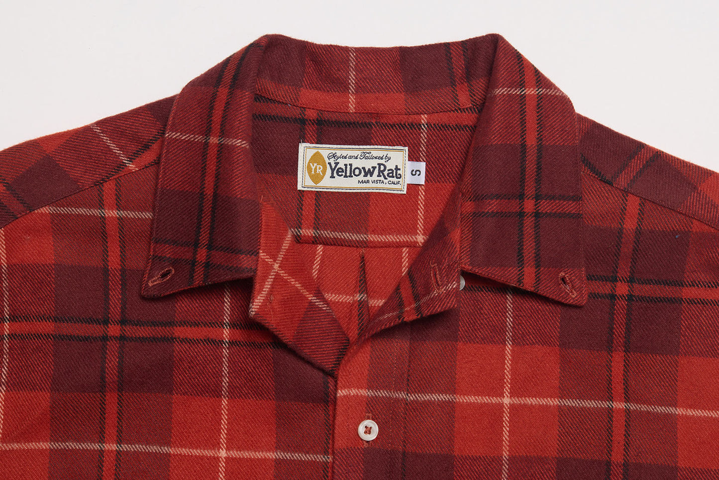 Convertible Collar Button-down Shirt (Brick)