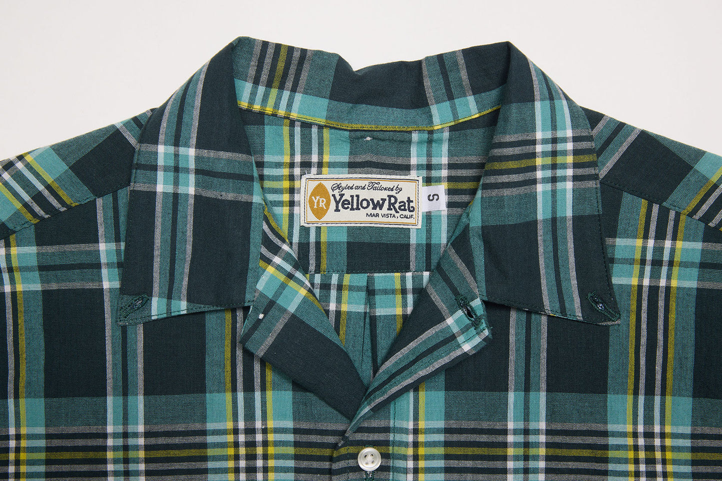 Button-down Shirt (D. Green x Yellow)