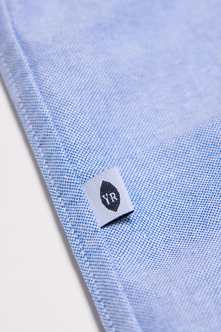 Long Sleeve Oxford Button-down Shirt (Blue)