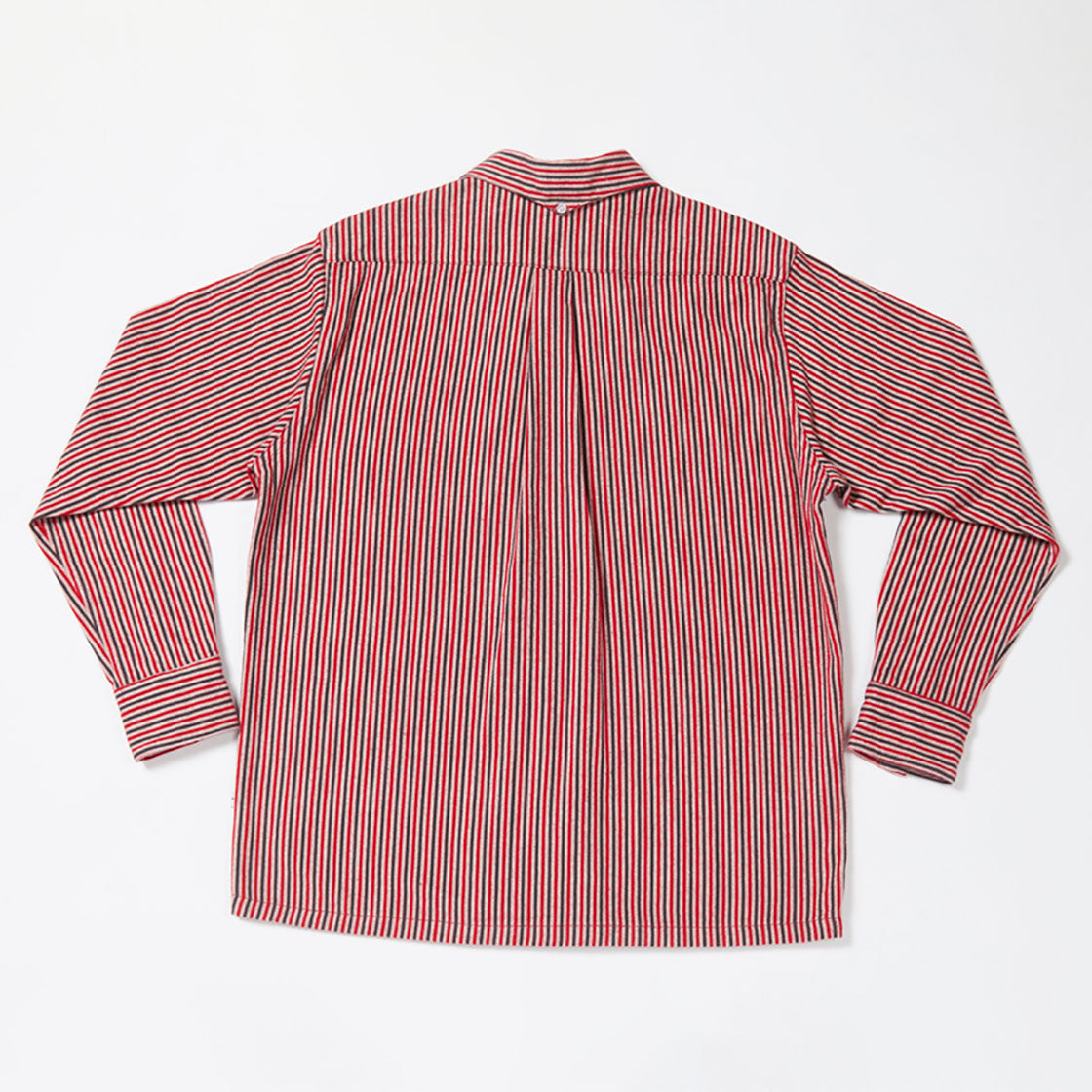 Convertible Collar Button-down Shirt (Red)