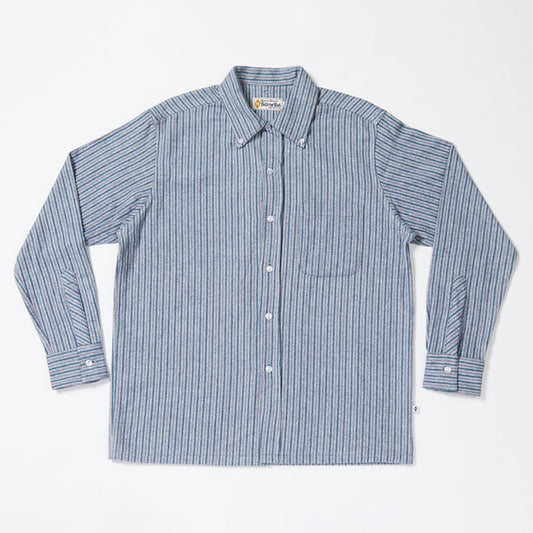 Convertible Collar Button-down Shirt (Ocean)