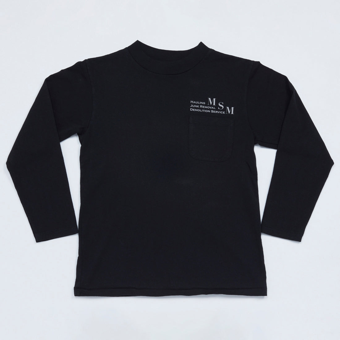 MSM Mock Neck Long Sleeve Tee (Black)