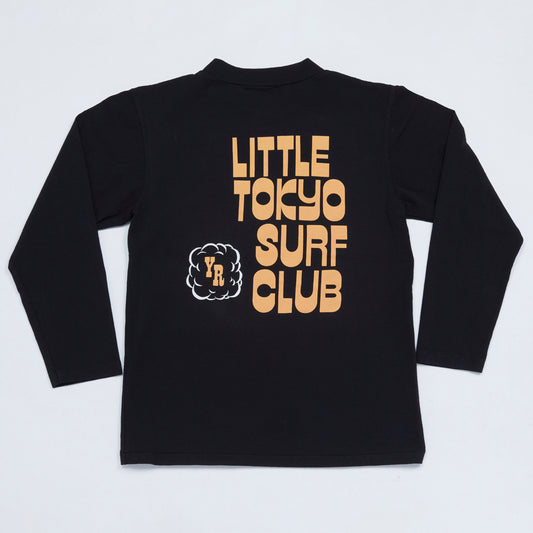 Little Tokyo Surf Club Mock Neck Long Sleeve Tee (Black)